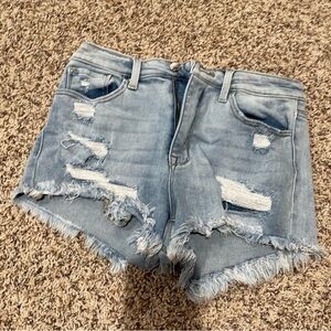 Pink Lily jeans shorts, super cute, size Large